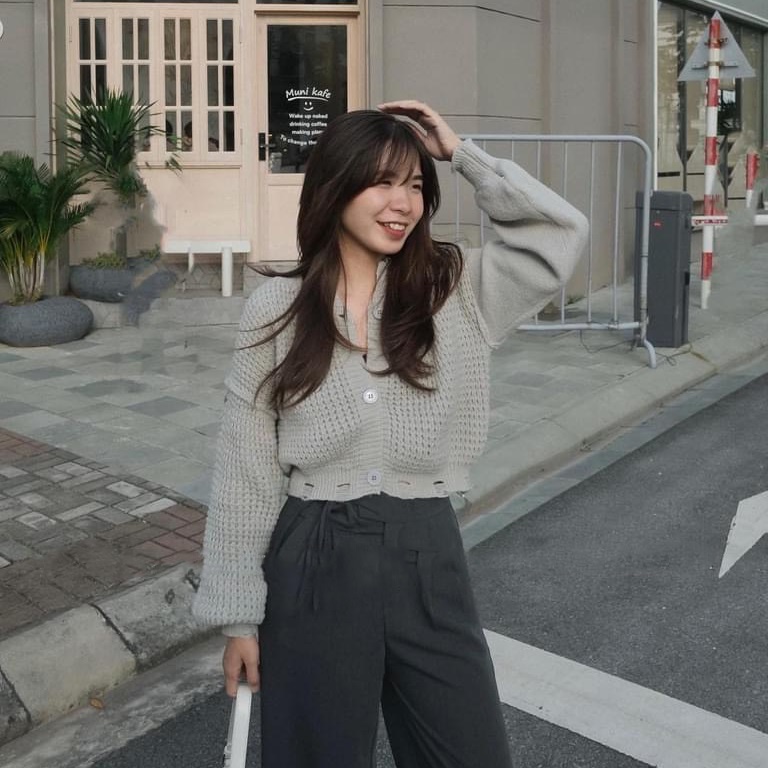 Áo khoác len cardigan móc viền kiểu 3 nút thời trang thu đông ulzzang Hàn Quốc Fmstyle Saigon 21KLU11P50901 | BigBuy360 - bigbuy360.vn