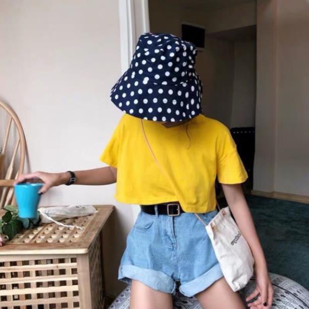 Áo croptop basic cổ tim