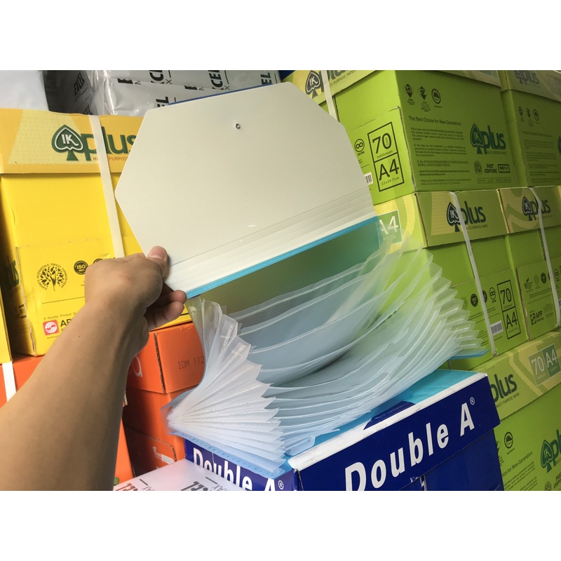 Cặp 12 ngăn A4 Deli đựng giấy tờ hô sơ sang trọng BIGSUKA