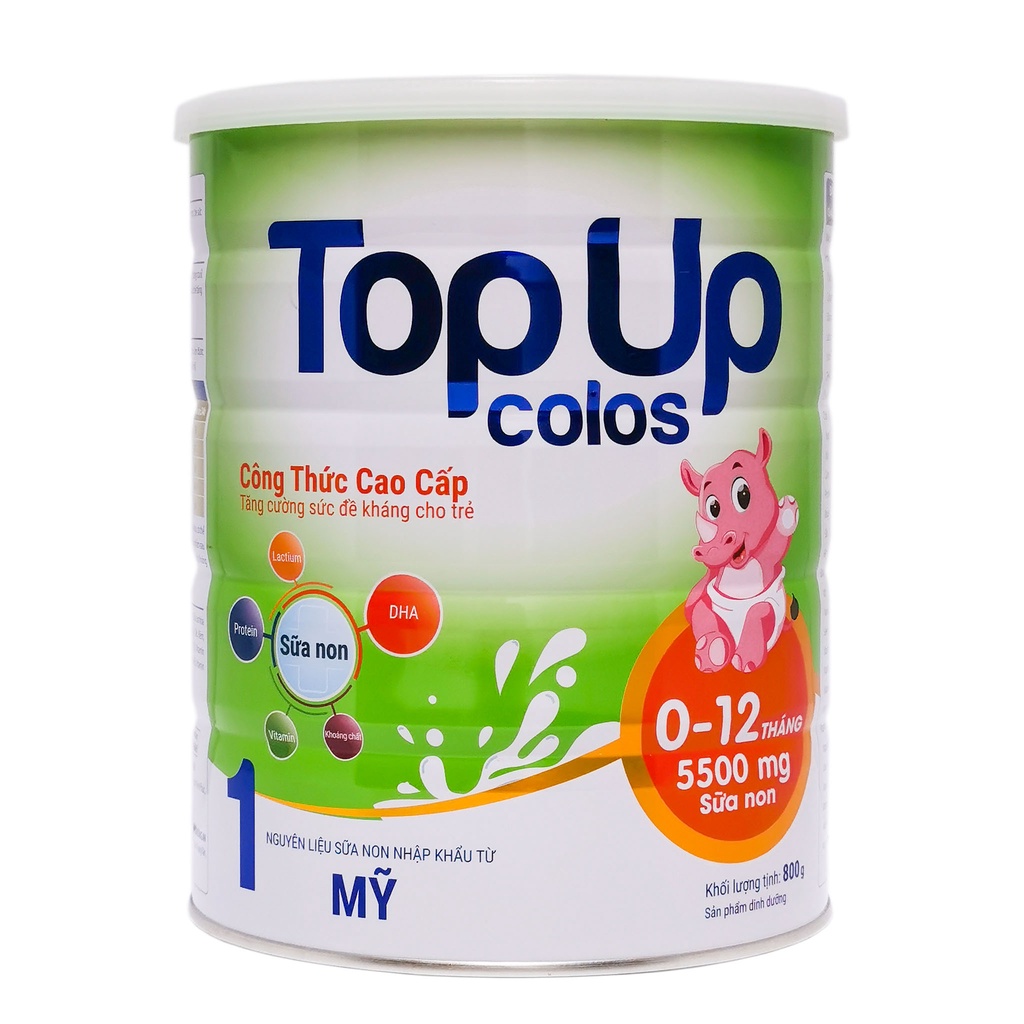 Sữa bột sữa non Topup Colos số 1 tăng cường sức đề kháng cho bé hộp 800g