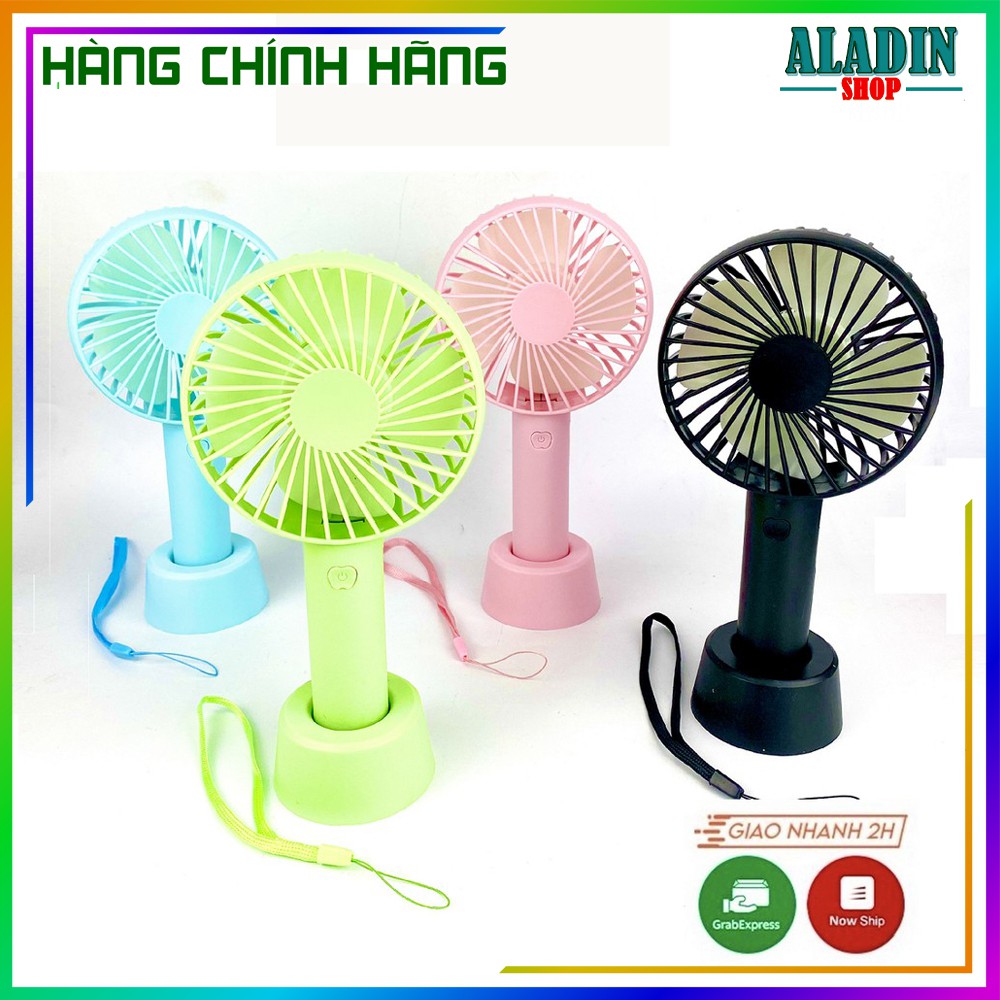 [Hàng Chính Hãng]_Quạt Cầm Tay Gutek Minifan 3 Tốc Độ Gió Với Pin Sạc Tích Điện , Tặng Kèm Dây Đeo Và Chân Để Bàn