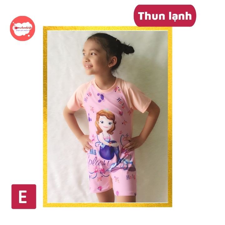 Đồ bơi bé gái liền thân hình ELSA -SOFIA 12-27kg - co giãn thoải mái - Tomchuakids