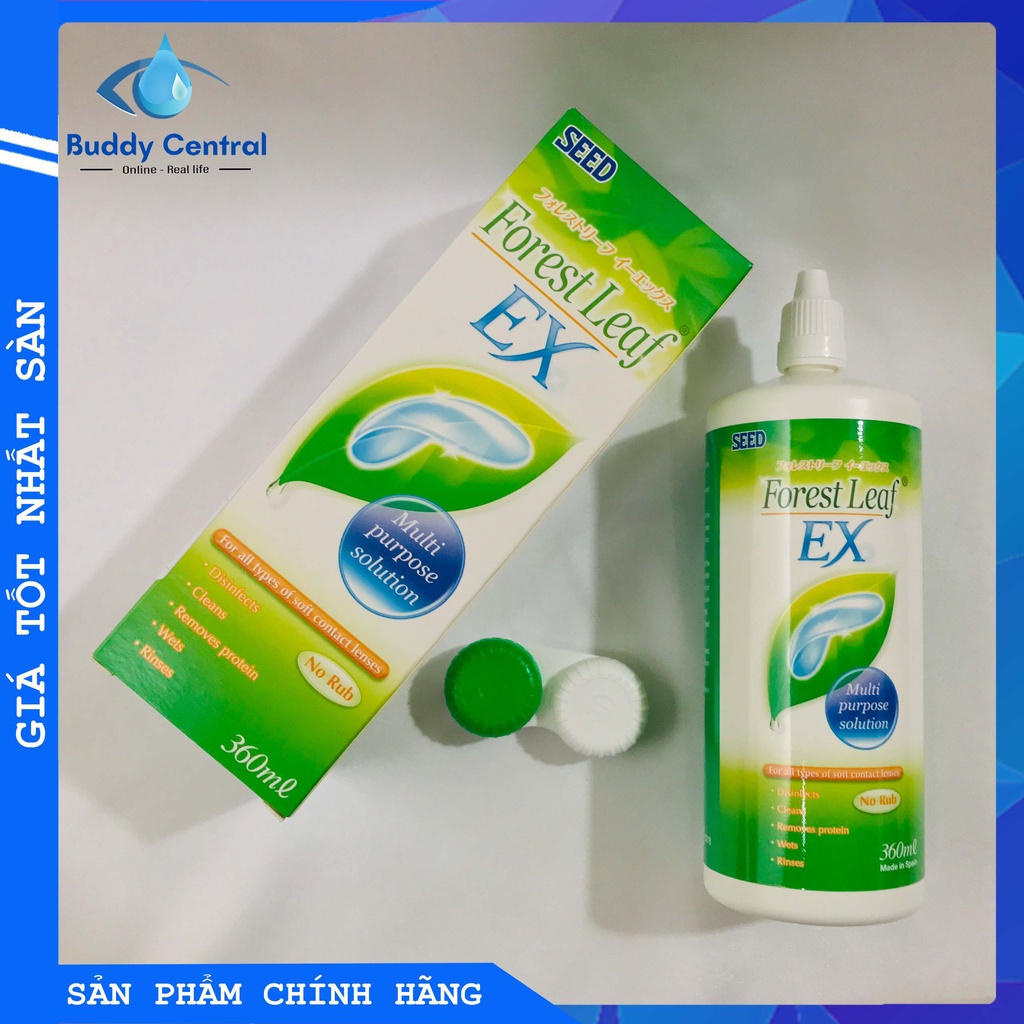 Combo 2 Nước ngâm rửa lens kính áp tròng SEED Forest Leaf EX 360ml