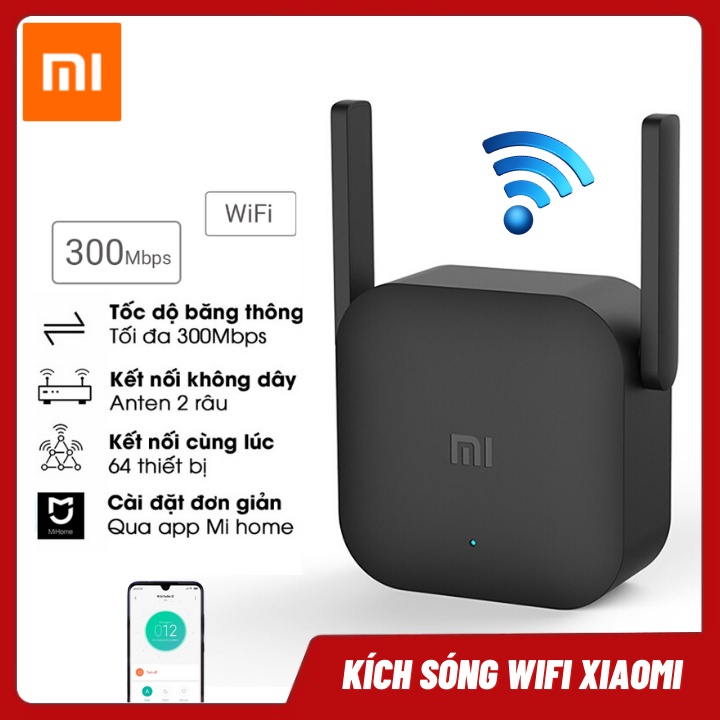 Kích Sóng Wifi Xiaomi Repeater Pro 2 Râu Ăng Ten, Phát Xuyên Tường, Thu Phát Mở Rộng, Khuếch Đại, Băng Tần Rộng