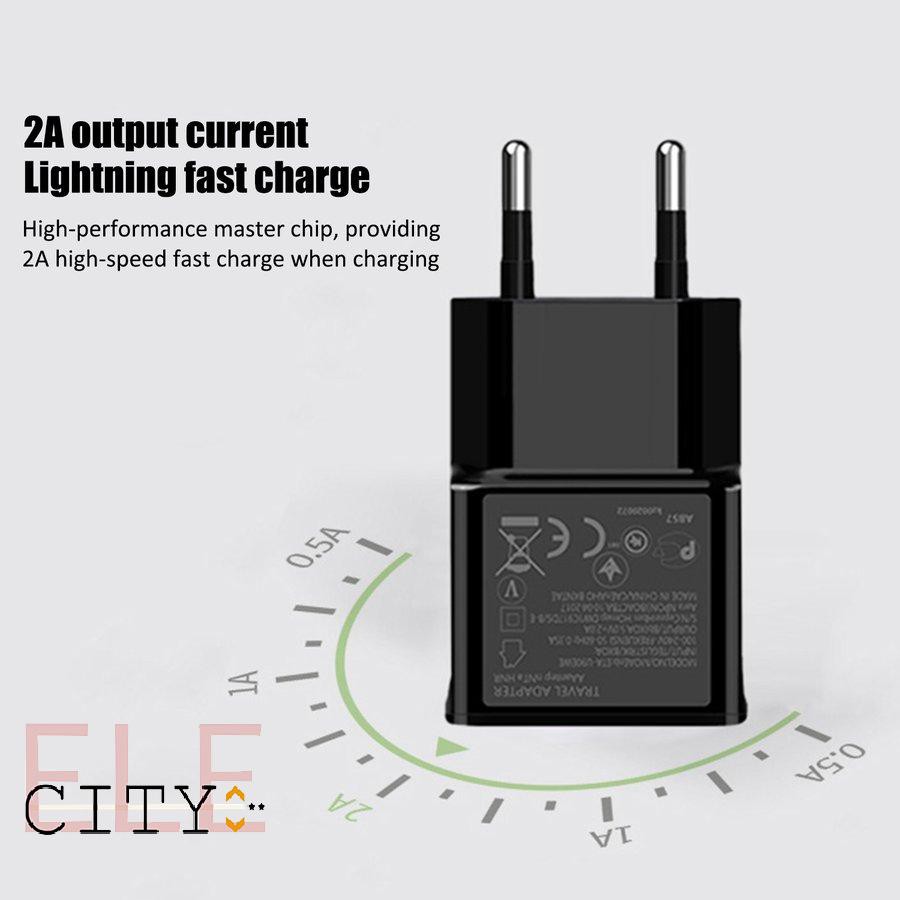 111ele} 5V2A EU US Plug 2 Usb Charger Mobile phone Fast Charger for iPhone for Android