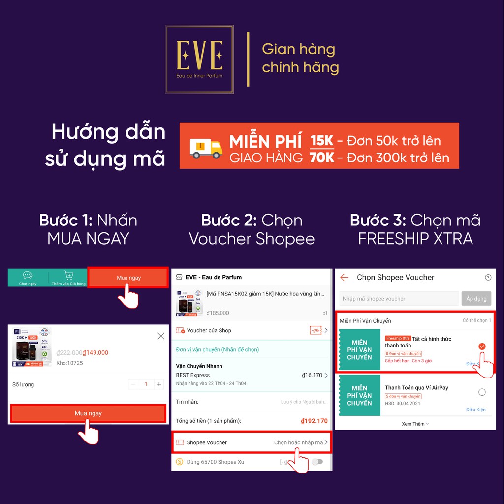 Nước Hoa Cô Bé Bím LAURA 5ml Lưu Hương Thơm Lâu - Nước Hoa Vùng Kín Nữ Chính Hãng EVE Eau de Inner Parfum (Có che tên) | Thế Giới Skin Care