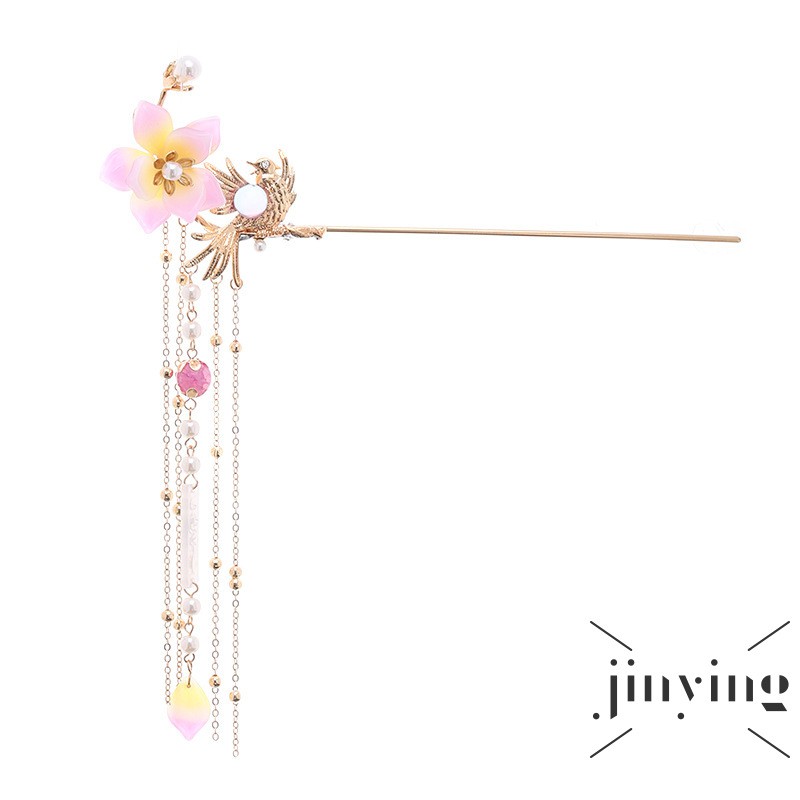 GETNOIVAS Trâm cài tóc dây tua cổ trang gắn đá ngọc trai xinh xắn hợp thời trang