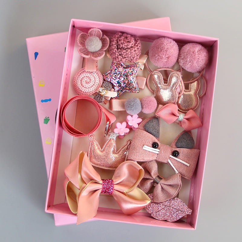 Bộ 18 Kẹp Tóc Hình Vương Miện Cho Bé Gái