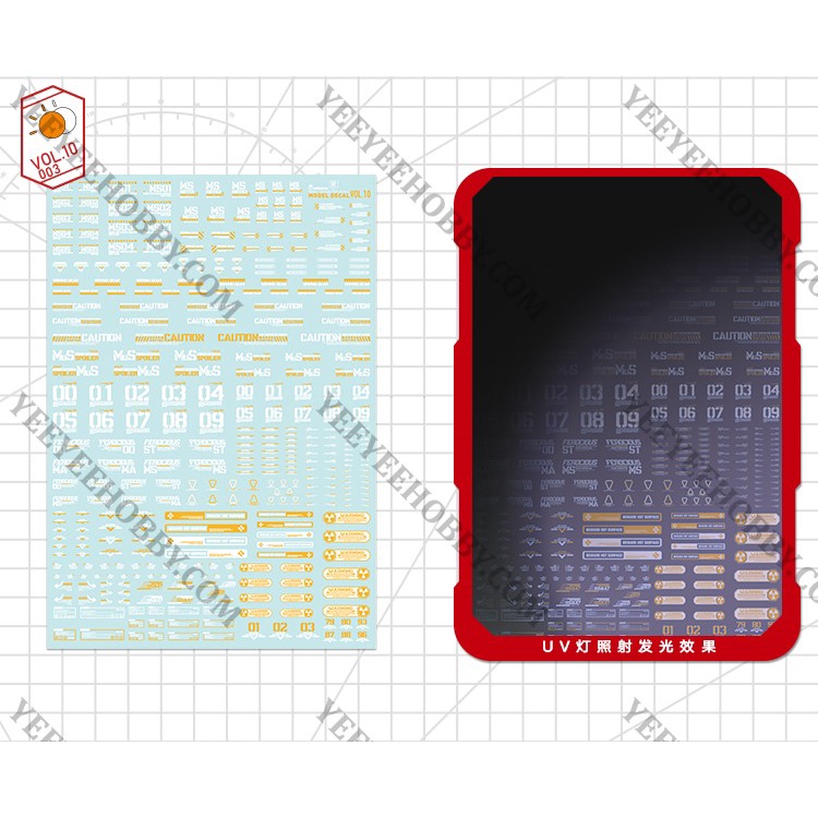 PHỤ KIỆN MÔ HÌNH HOBBY MIO - DECAL NƯỚC CHUYÊN DỤNG CHO MÔ HÌNH VOL10