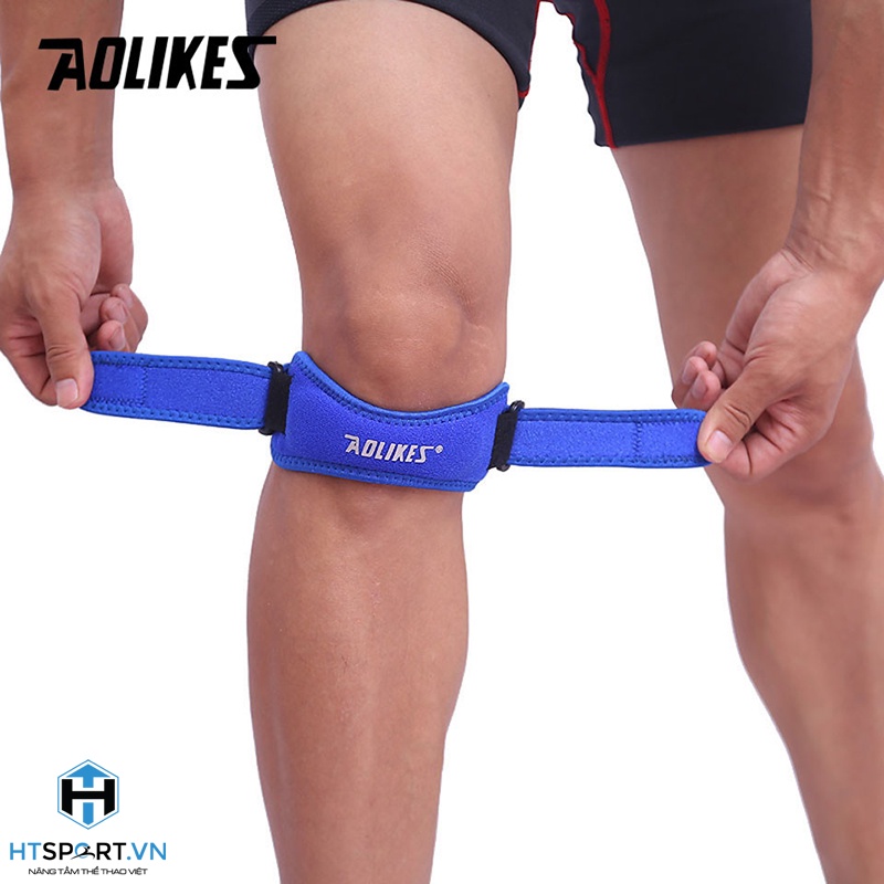 Bó Gối Thể Thao, Đai Quấn Bảo Vệ Đầu Gối Silicon Tập Gym Thể Hình Chạy Bộ Aolikes 7919 Chính Hãng ( 1 Chiếc )