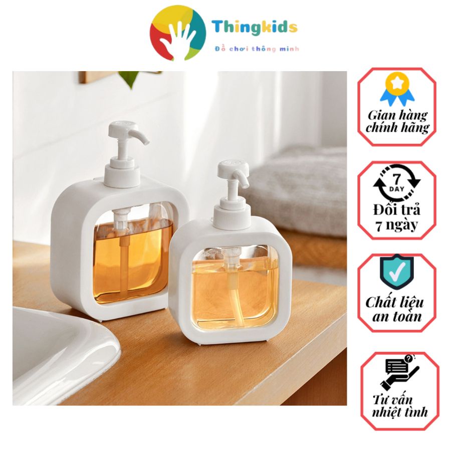 Bình Đựng Sữa Tắm Dầu Gội Sữa Rửa Tay Dạng Nhấn 300ml 500ml - Thingkids