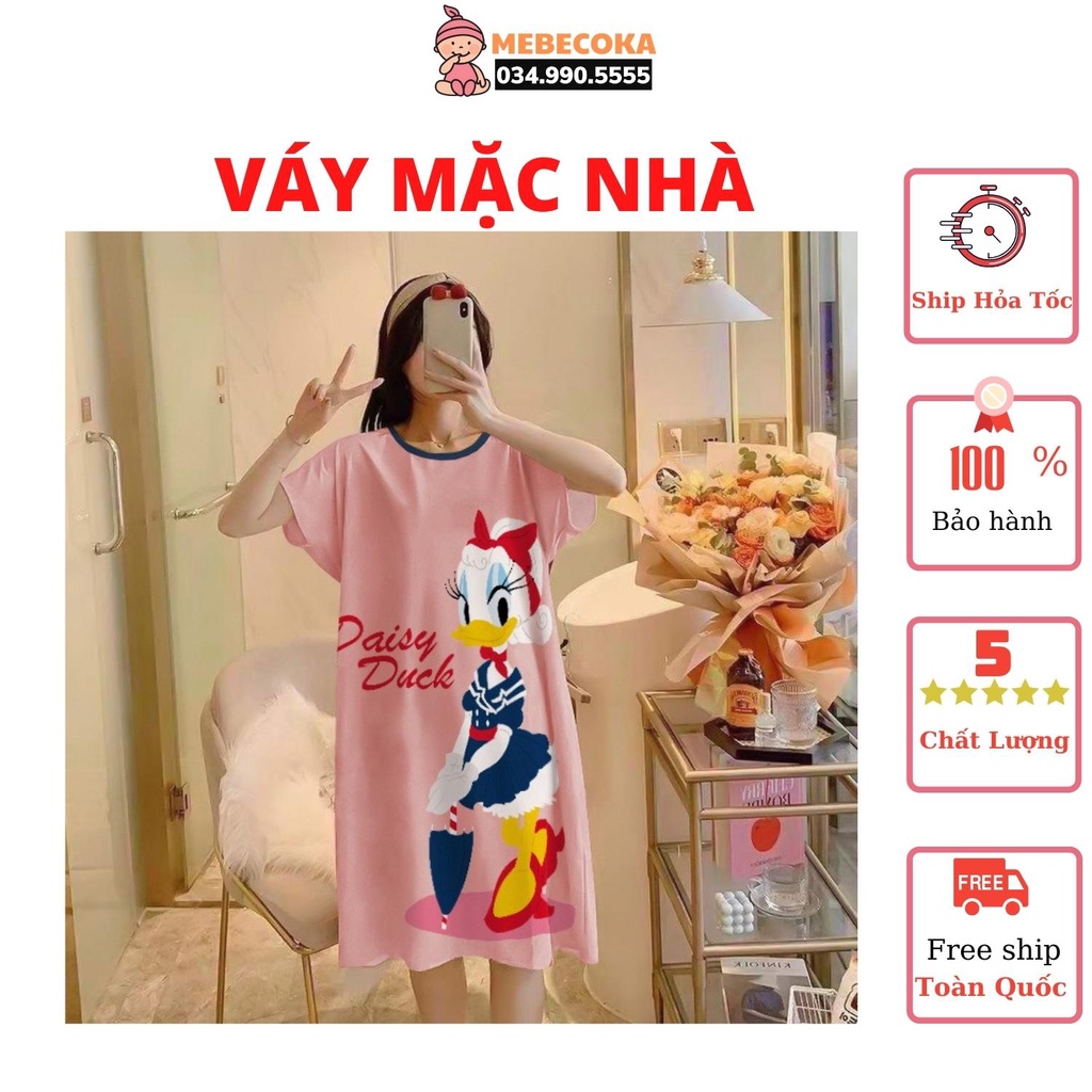 Váy ngủ nữ mặc nhà cộc tay nhiều họa tiết vô cùng đáng yêu, hàng loại 1