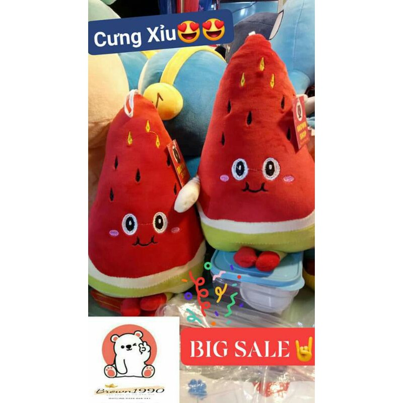 Gấu Bông Dưa Hấu Cực Dễ Thương.Dưa Hấu Bông|MonStore