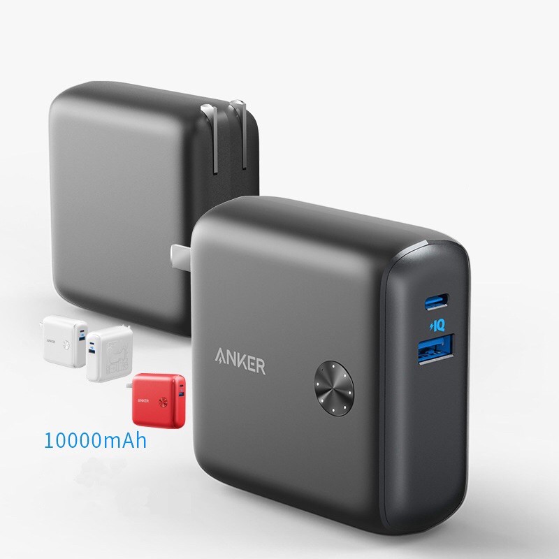 Củ sạc tường kiêm pin sạc dự phòng Anker PowerCore Fusion 10000mAh USB-C (A1623) - Hàng chính hãng