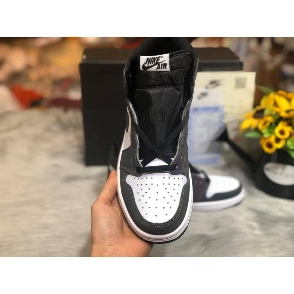 ✅ Giày thể thao sneaker nam nữ jordan 1 high cổ cao màu đen trắng phản quang đế trắng ✅ | BigBuy360 - bigbuy360.vn