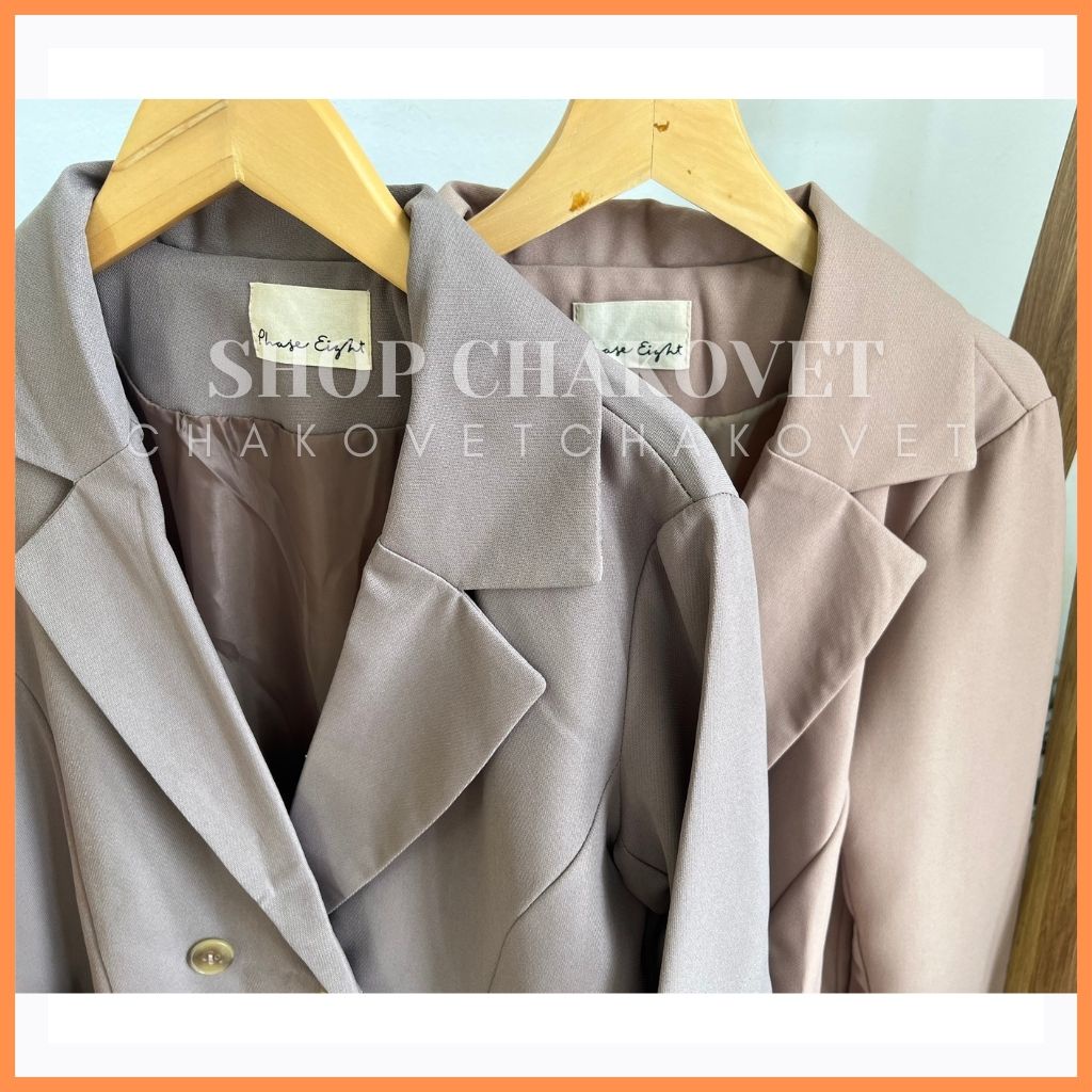 Áo blazer nữ 2 lớp khoác ngoài tay pha kẻ AB8129, kiểu áo cổ vest 2 cúc 2 túi thật style hàn quốc mix được nhiều đồ | BigBuy360 - bigbuy360.vn