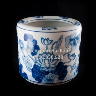 Bát hương hoa sen thờ cúng sứ Bát Tràng F16cm