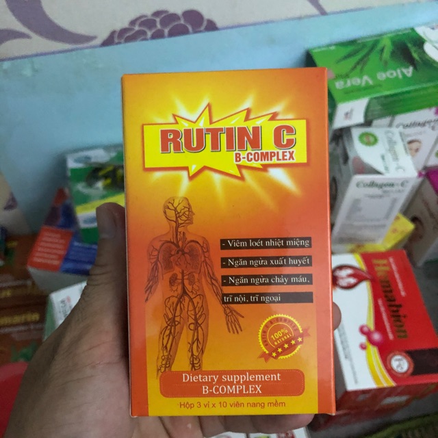 Rutin C B-complex - Hỗ trợ điều trị viêm loét miệng hộp 30 viên