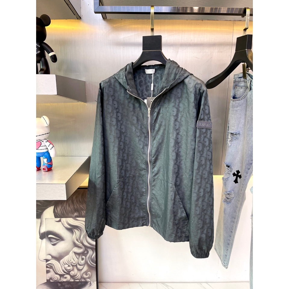 Áo khoác nam 𝘿𝙞𝙤𝙧 CD cao cấp dài tay có mũ hiện đại, thời trang