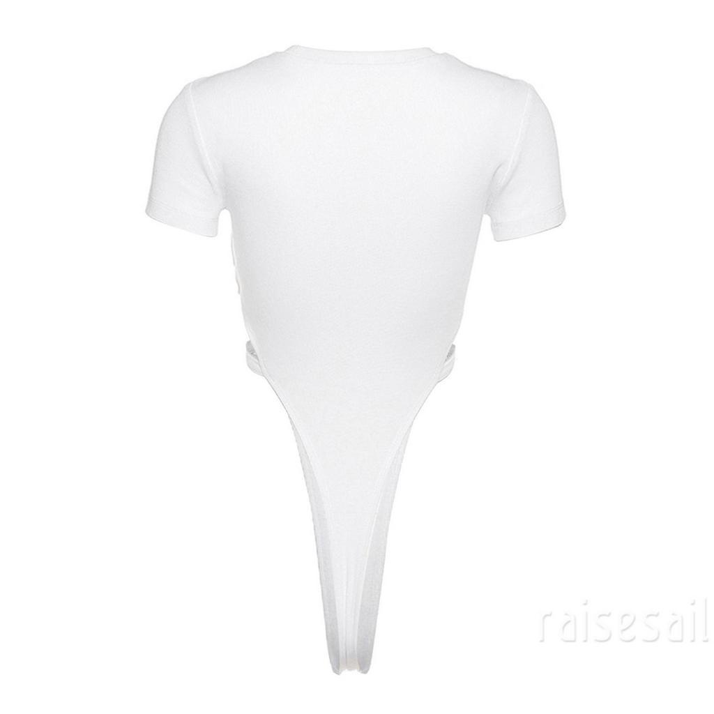 Jumpsuit Tay Ngắn Cổ Tròn Hoạ Tiết In Thiết Kế Ôm Sát Tôn Dáng | BigBuy360 - bigbuy360.vn