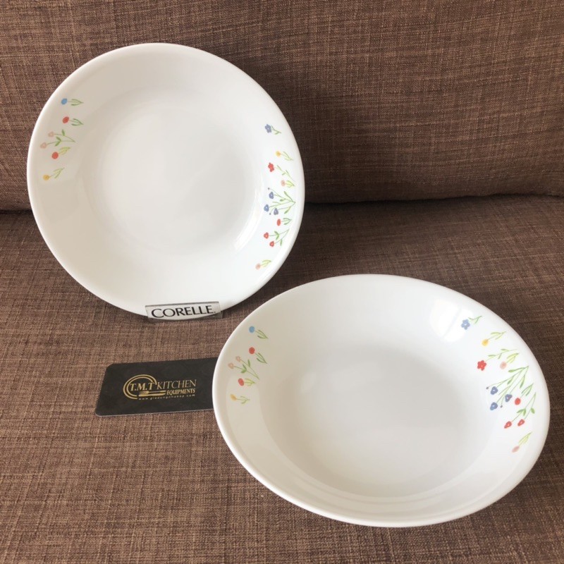 Dĩa Súp sâu lòng Thủy Tinh Mỹ Corelle Flower Hill 420-FWH-LP 21cm