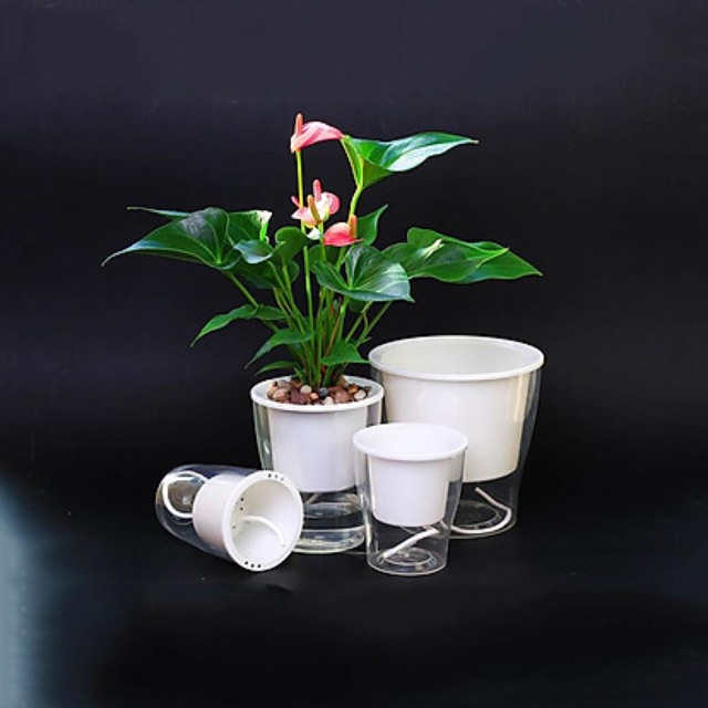 Chậu trồng cây 2 lớp tự tưới FL-W359