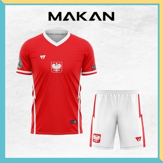 Quần áo đá bóng đẹp nam nữ trẻ em CLB đội tuyển Balan Euro 2021 KBD697
