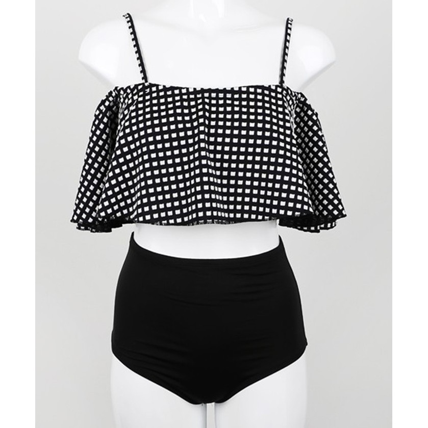 Bộ Đồ Bơi Đi Tắm Biển Nữ Bikini 2 Mảnh áo croptop kẻ caro-DBG4 Sumio_offical