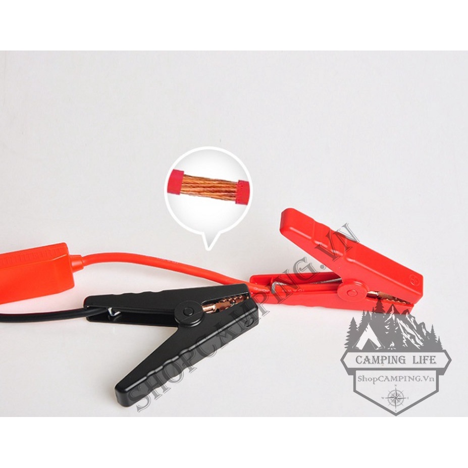 Dây cáp kẹp hàm cá sấu EC5 kích nổ khẩn cấp, dây kích bình Jump Starter kết nối khởi động cho xe hơi - Camping VietNam