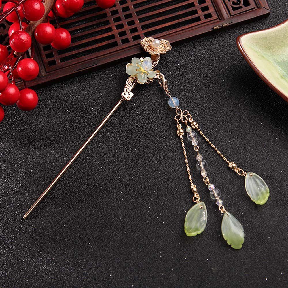 VANES1 Trâm Cài Tóc Đính Hoa Tua Rua Phong Cách Trung Hoa Cổ Điển Cho Nữ