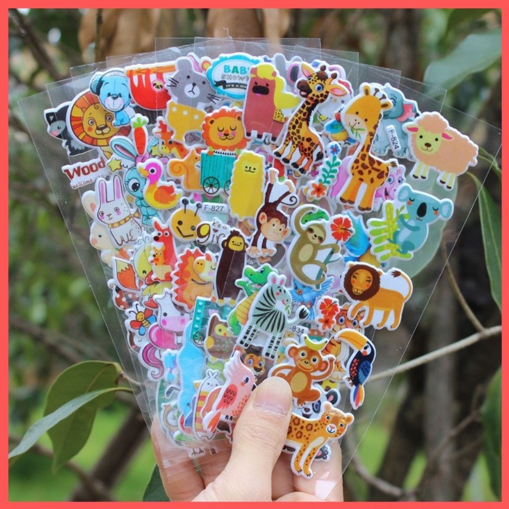 Hình Dán Sticker 3D Nổi Cho Bé, Nhiều Hình Đa Dạng Siêu Đáng Yêu Và Ngộ Nghĩnh