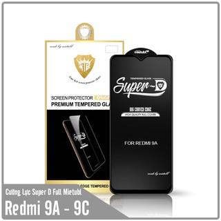 Kính cường lực Super D cho Xiaomi Redmi 9A - Redmi 9C - Full viền Đen MIETUBL