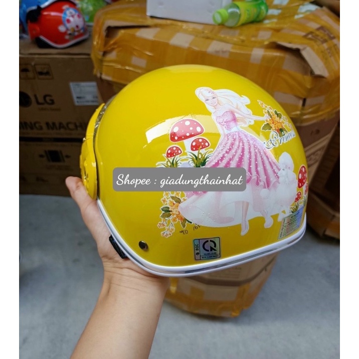 Mũ bảo hiểm trẻ em công chúa, siêu nhân, đủ màu giá tốt