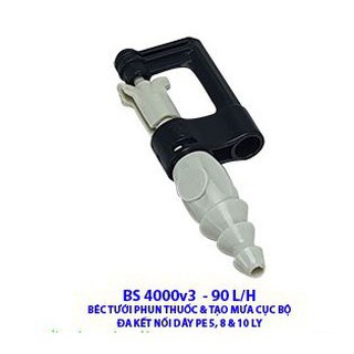BÉC TƯỚI PHUN THUỐC VÀ PHUN MƯA CỤC BỘ BS 4000 V3 90 LÍT / H - ĐA KẾT NỐI VỚI DÂY PE 5 LY, 8LY VÀ 10 LY