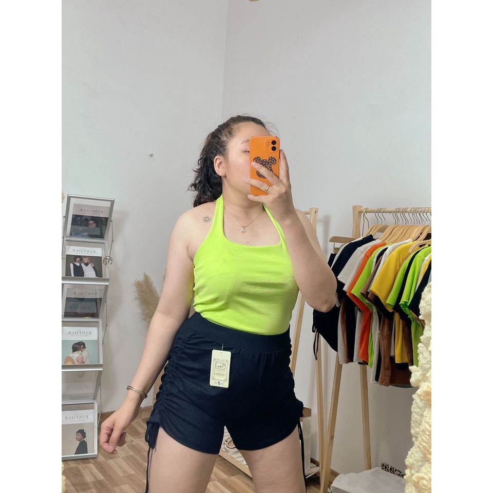 Quần rút dây 2 bên bigsize chất vải umi hàn co dãn tôn vòng 3 cực đẹp siêu tôn dáng,quần đùi rút 2 bên mã qr