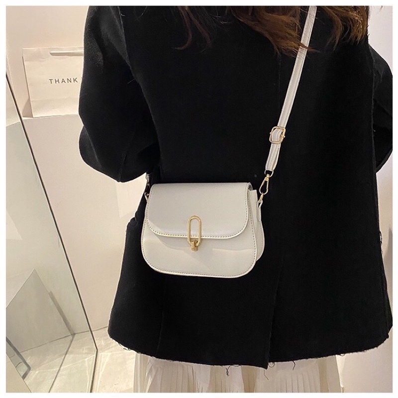 Túi xách nữ đẹp, túi đeo chéo đi chơi da chếp ly quai nhúm TL 124