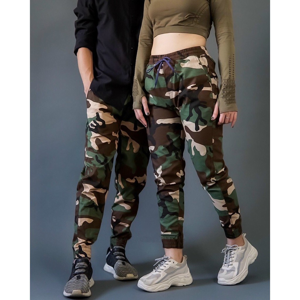 Quần jogger Kaki Unisex Lính Rằn Ri - HÀNG Y HÌNH ARU SHOP