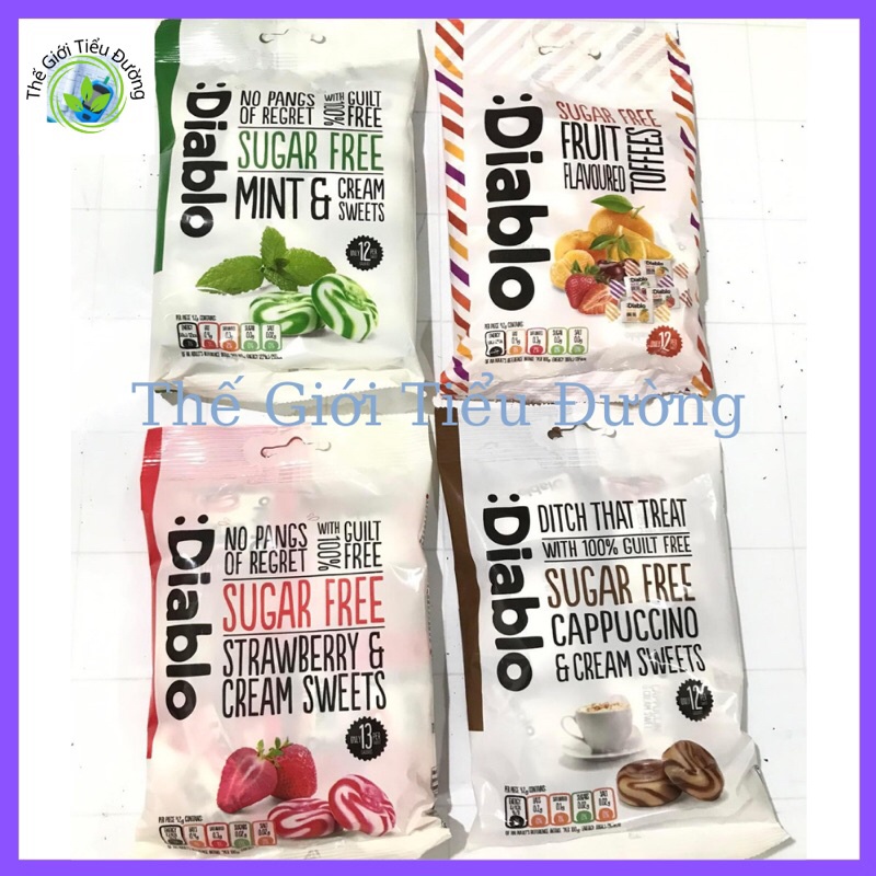 Kẹo ăn kiêng Diablo không đường 75g