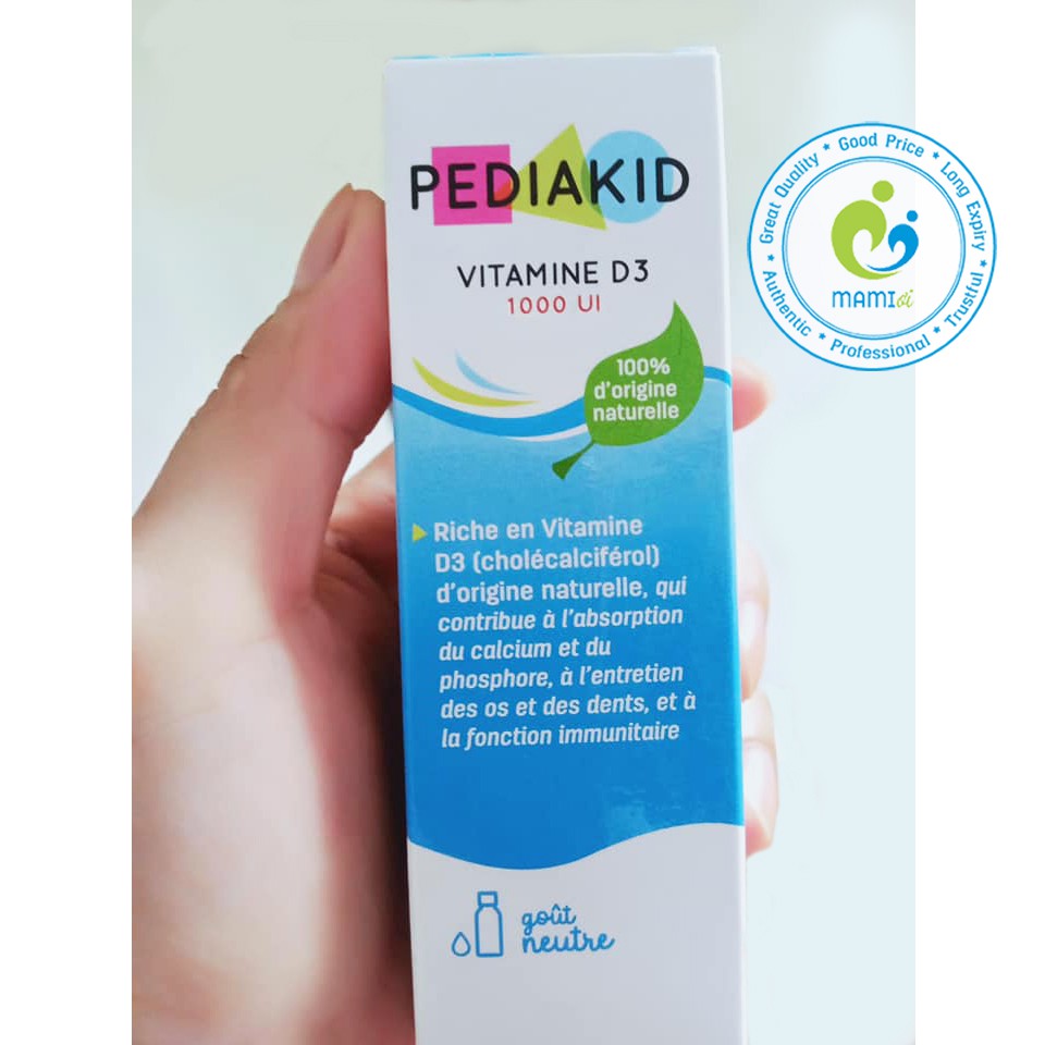 Vitamin D3 (20ml dạng giọt) phát triển xương răng cho bé từ sơ sinh đến trên 15 tuổi Pediakid Vitamin D3, Pháp