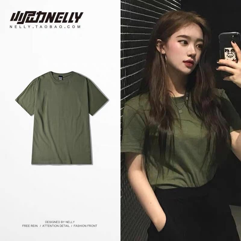 Áo thun trơn ngắn tay cotton Nelly Heybig