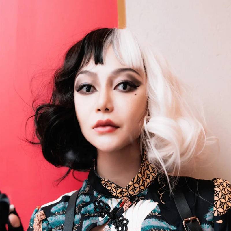 Bộ Tóc Giả Hóa Trang Phù Thủy Màu Trắng Đen Cho Nữ