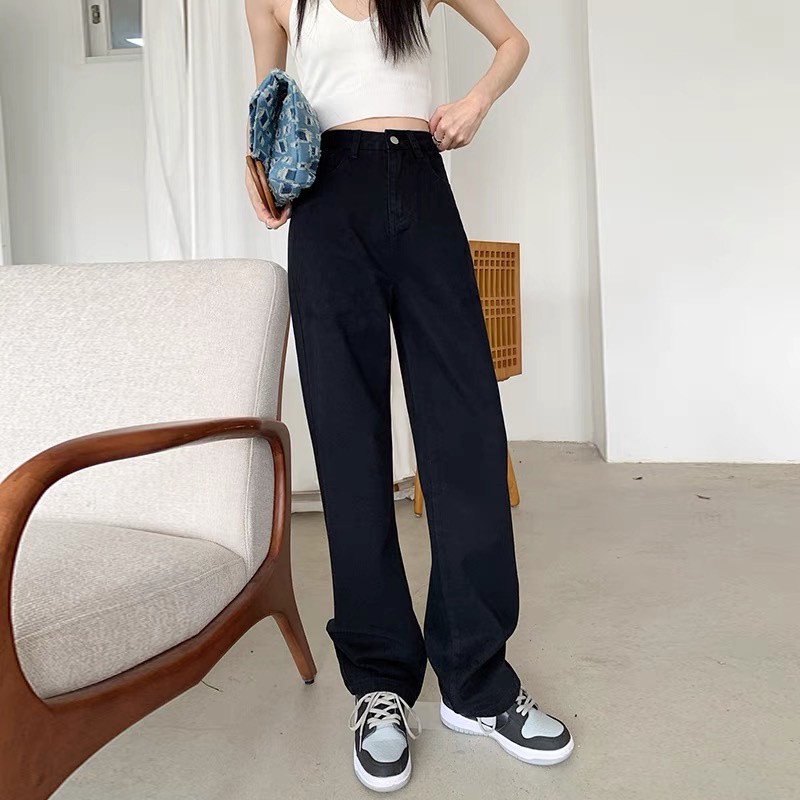 Quần jean nữ bigsize ống rộng quần ống đứng lưng cao đẹp MUP Bigsize J01 | BigBuy360 - bigbuy360.vn