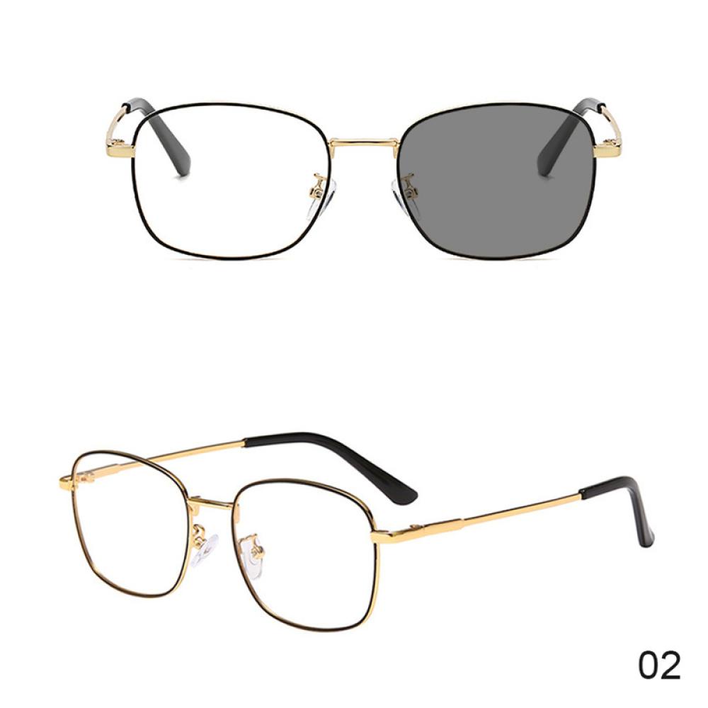 Kính Mát Gọng Kim Loại Thay Đổi Màu Sắc Theo Phong Cách Retro Thời Trang Cho Nam Và Nữ N2Q5