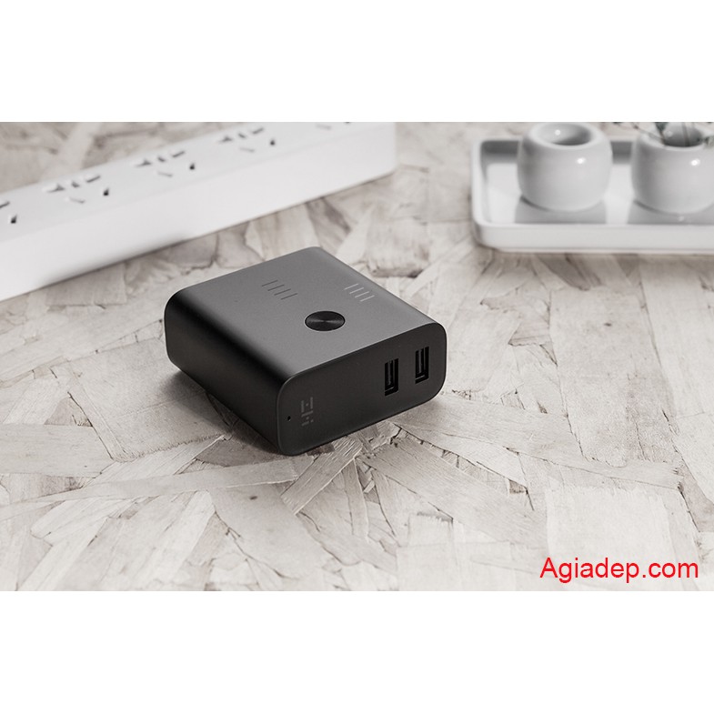 Củ sạc dock sạc điện thoại QC3.0 + Pin dự phòng (Sạc nhanh) Xiaomi ZMI 6500mah cao cấp Agiadep.com