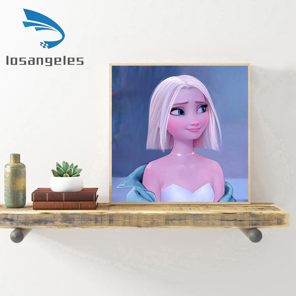 Bộ Tranh Đính Trang Trí Hình Công Chúa Elsa 5d Diy