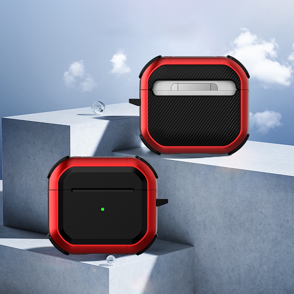 Vỏ Bảo Vệ Hộp Sạc Tai Nghe AirPods Pro 3 Chống Sốc Toàn Diện Có Móc Khóa Đèn LED Cho AirPod 3