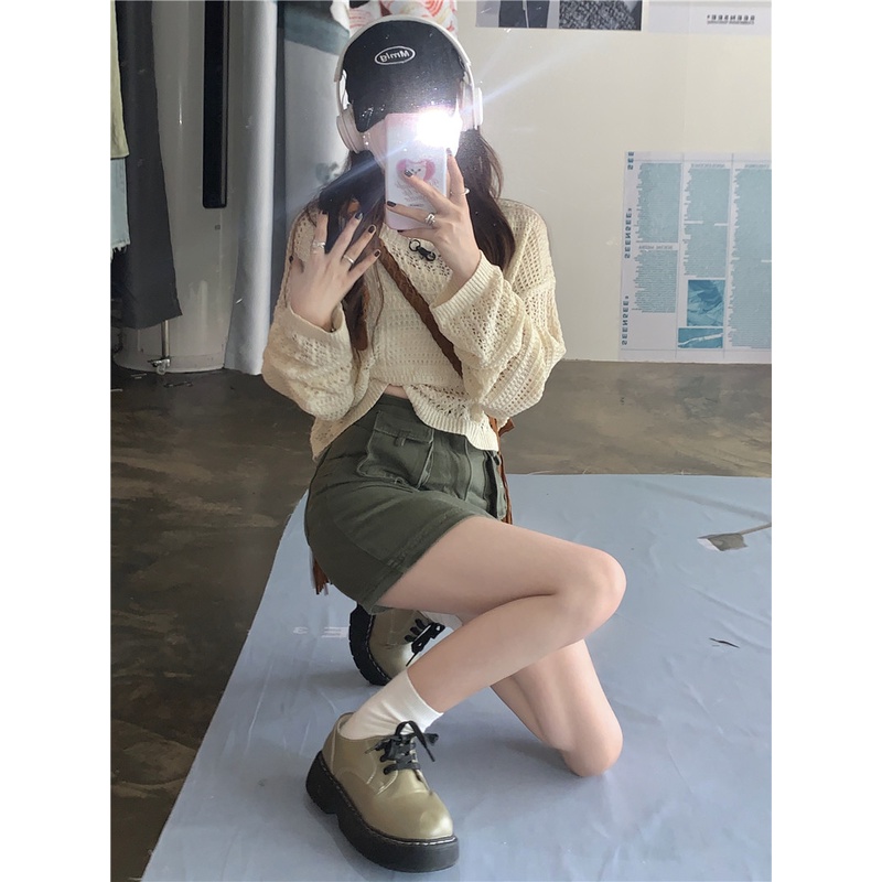 Áo len dệt kim lưới Quảng châu cao cấp dài tay cổ tròn hot tiktok douyin mới nhất 2022 phong cách hàn quốc Kozoda AL15