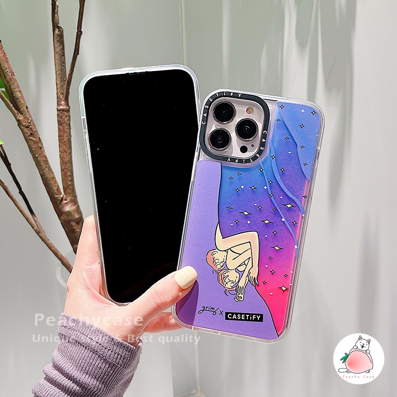 Ốp Điện Thoại Kính Dạ Quang in Hình Cô Gái Bơi Lội Cho iPhone 13 12 11 Pro Max Xr Xs Xsmax X 12pro