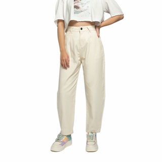 Quần Kaki BOO Nữ Dáng Baggy Ống Suông Cá Tính Màu Tím Phong Cách Hàn Quốc