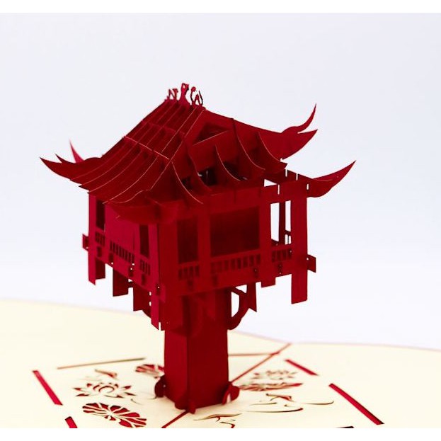 THiệp 3D chùa một cột